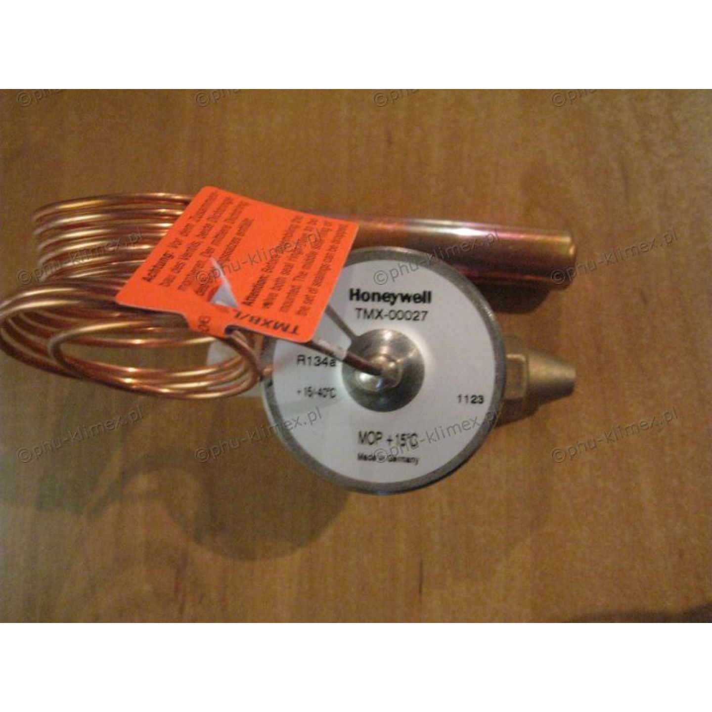 Expansion valve HONEYWELLthermostatic element TMXR134A ooo27 MOP + 15